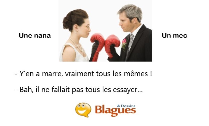 blague illustrée sur la vie de couple et la drague entre un mec et une nana