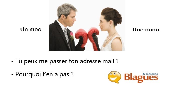 blague illustrée sur la vie de couple et la drague entre un mec et une nana