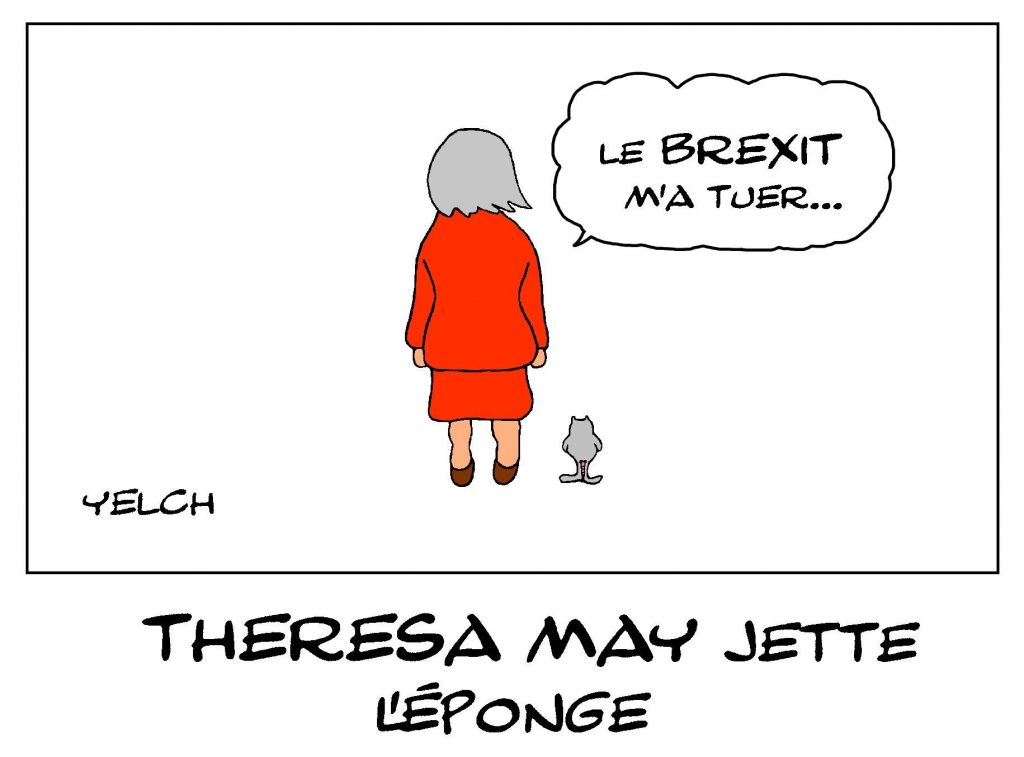 dessin de Yelch sur la démission de Theresa May