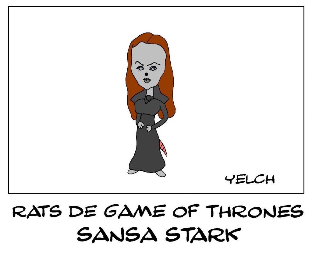 dessin de Yelch sur Sansa Stark dans la série Game of Thrones