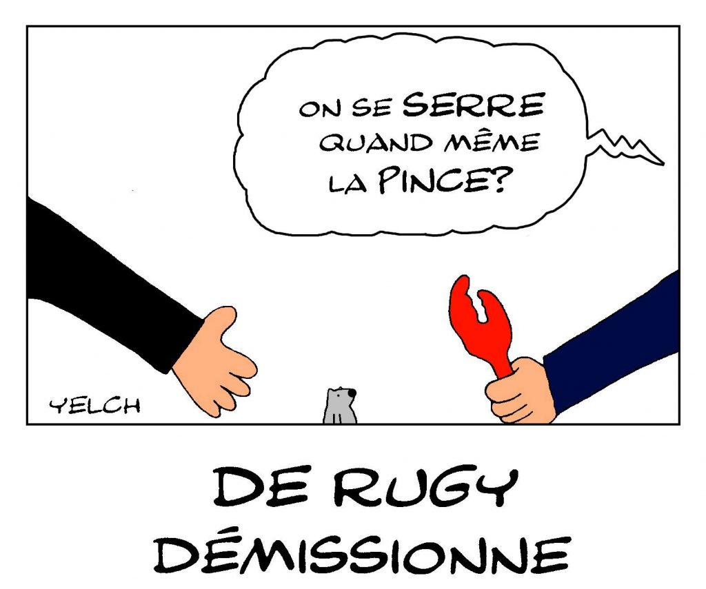 dessin de Yelch sur la démission de François de Rugy