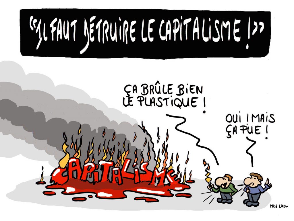 dessin de Miss Lilou sur la destruction du capitalisme