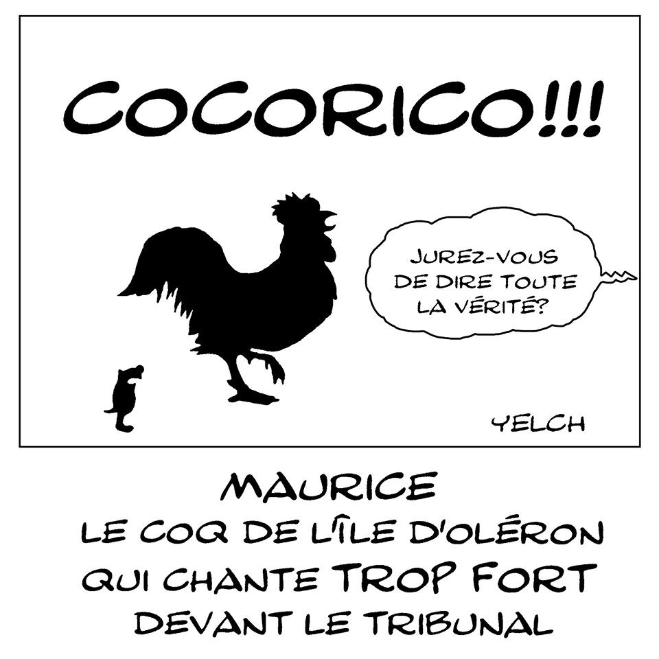 dessin de Yelch sur Maurice le coq