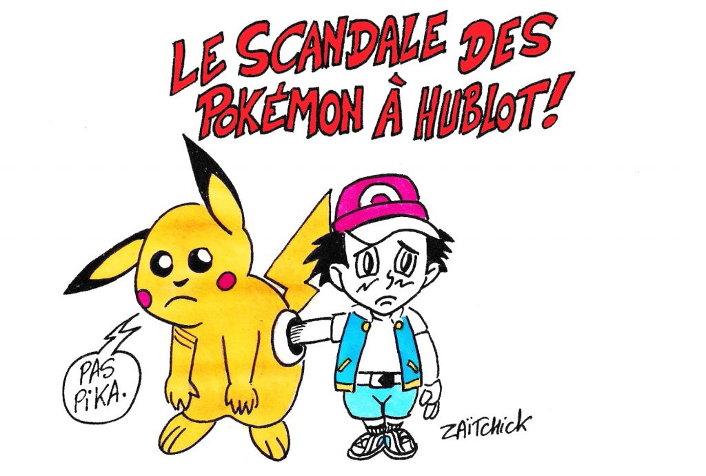 dessin humoristique de Zaïtchick sur les vaches à hublot et les Pokémon