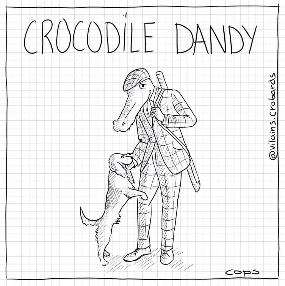 dessin de Cops sur les crocodiles dandys et Crocodile Dundee