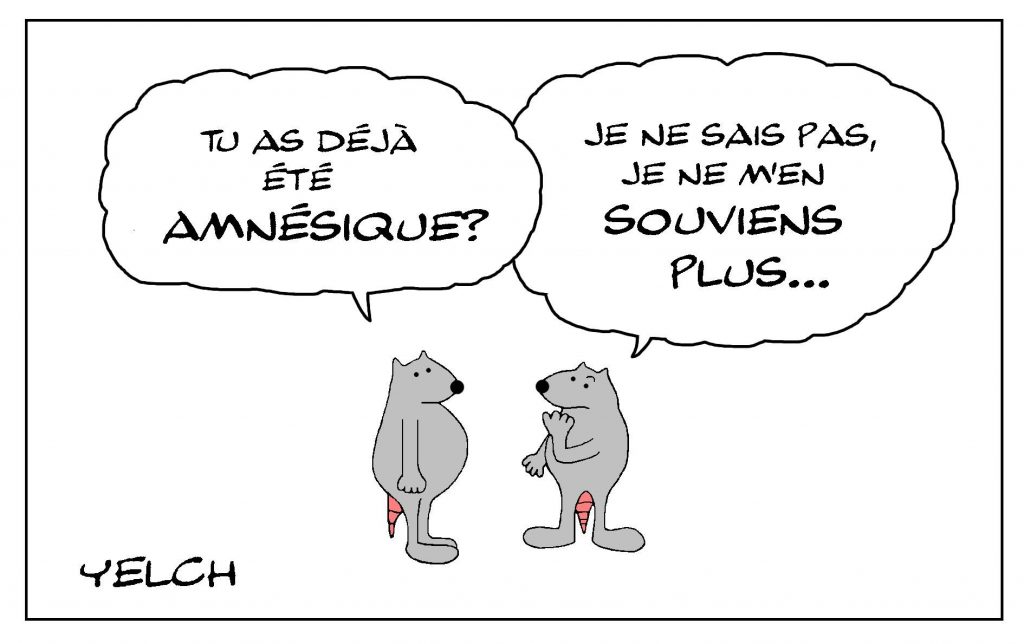 dessin de Yelch sur les pertes de mémoire