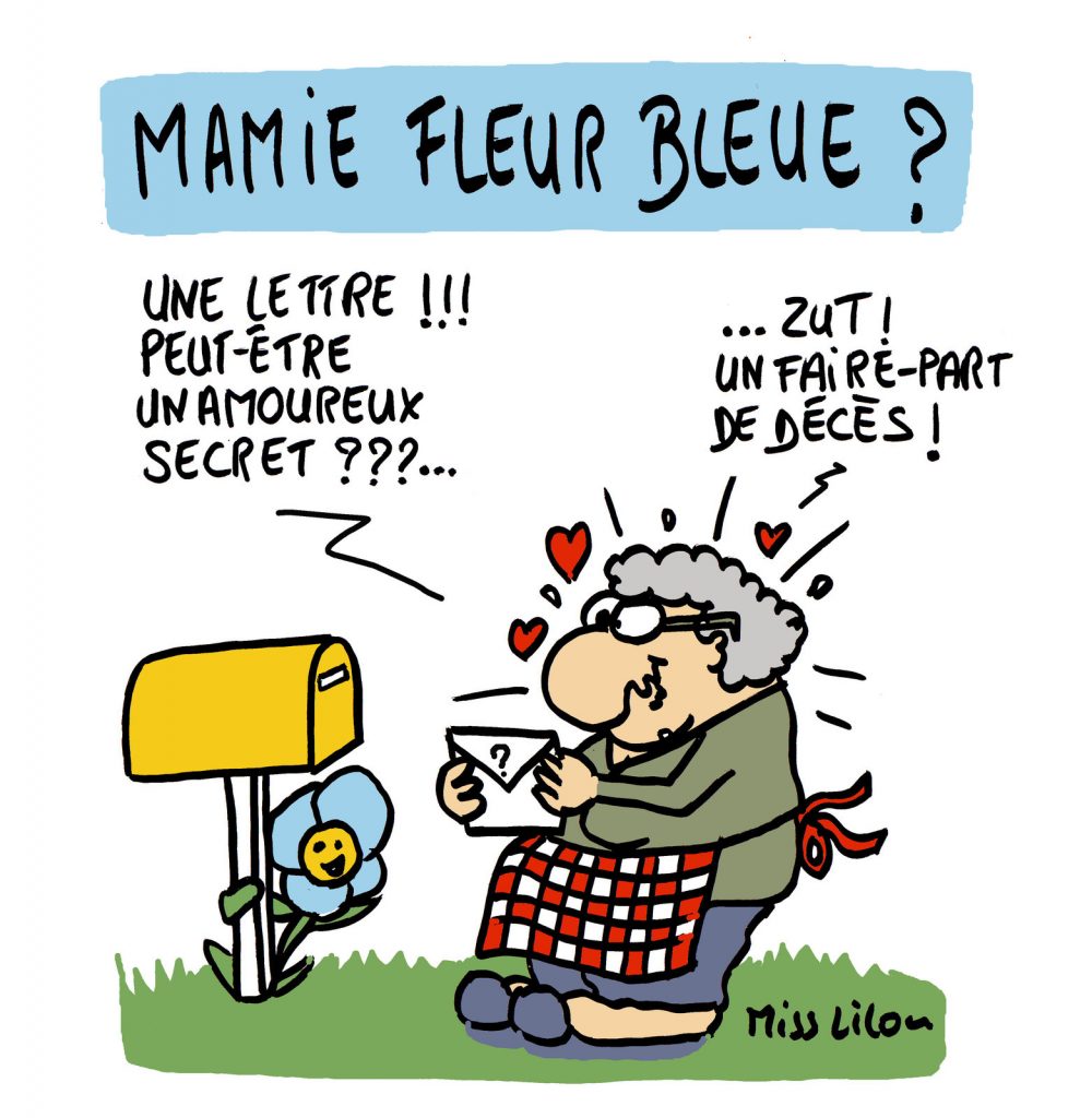 dessin de Miss Lilou sur les personnes âgées romantiques