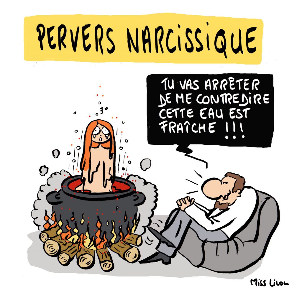 dessin de Miss Lilou sur les pervers narcissiques