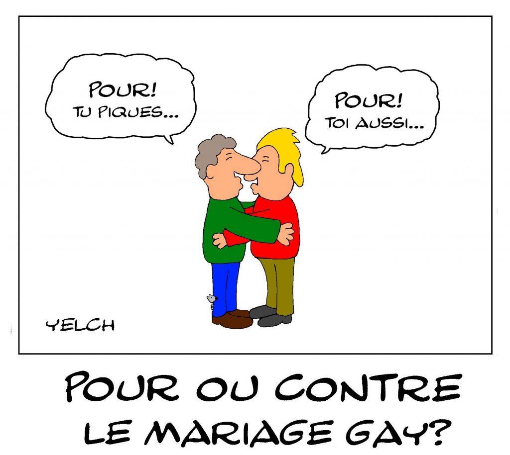 dessin de Yelch sur le mariage gay