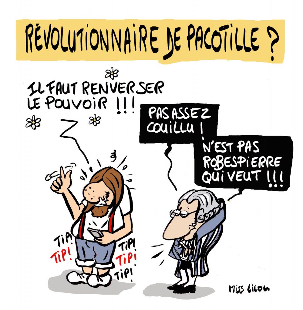 dessin de Miss Lilou sur les révolutionnaires de pacotille