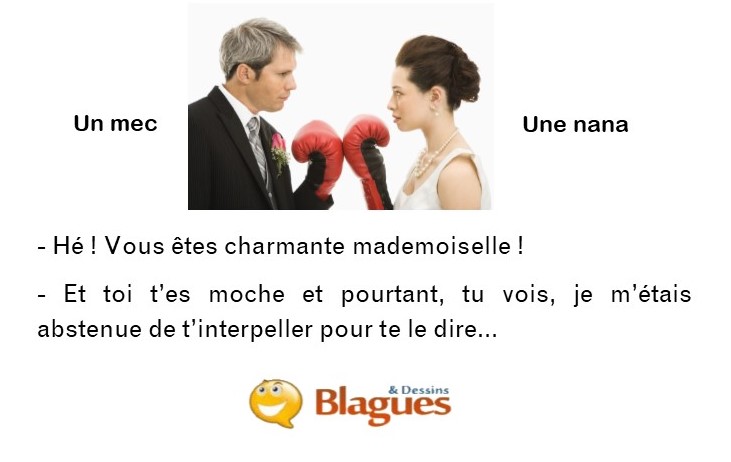 blague illustrée sur la vie de couple et la drague entre un mec et une nana