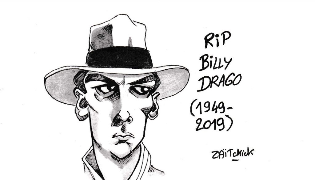 dessin de Zaïtchick sur la disparition de Billy Drago