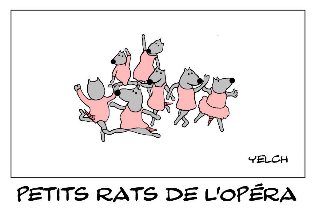 dessin de Yelch sur les petits rats de l’Opéra