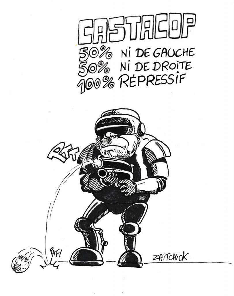 dessin humoristique de Zaïtchick sur Christophe Castaner et les violences policières