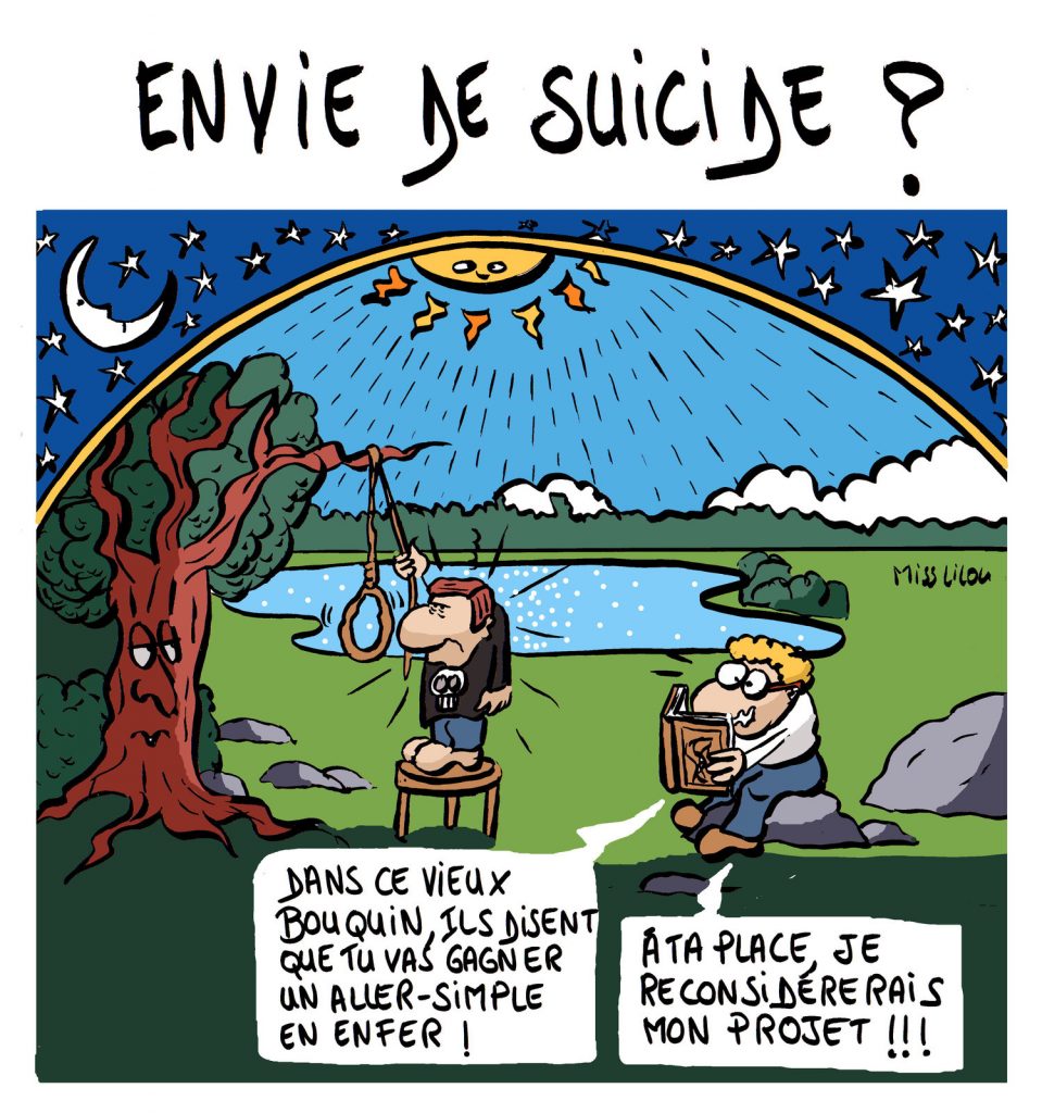 dessin de Miss Lilou sur les envies suicidaires