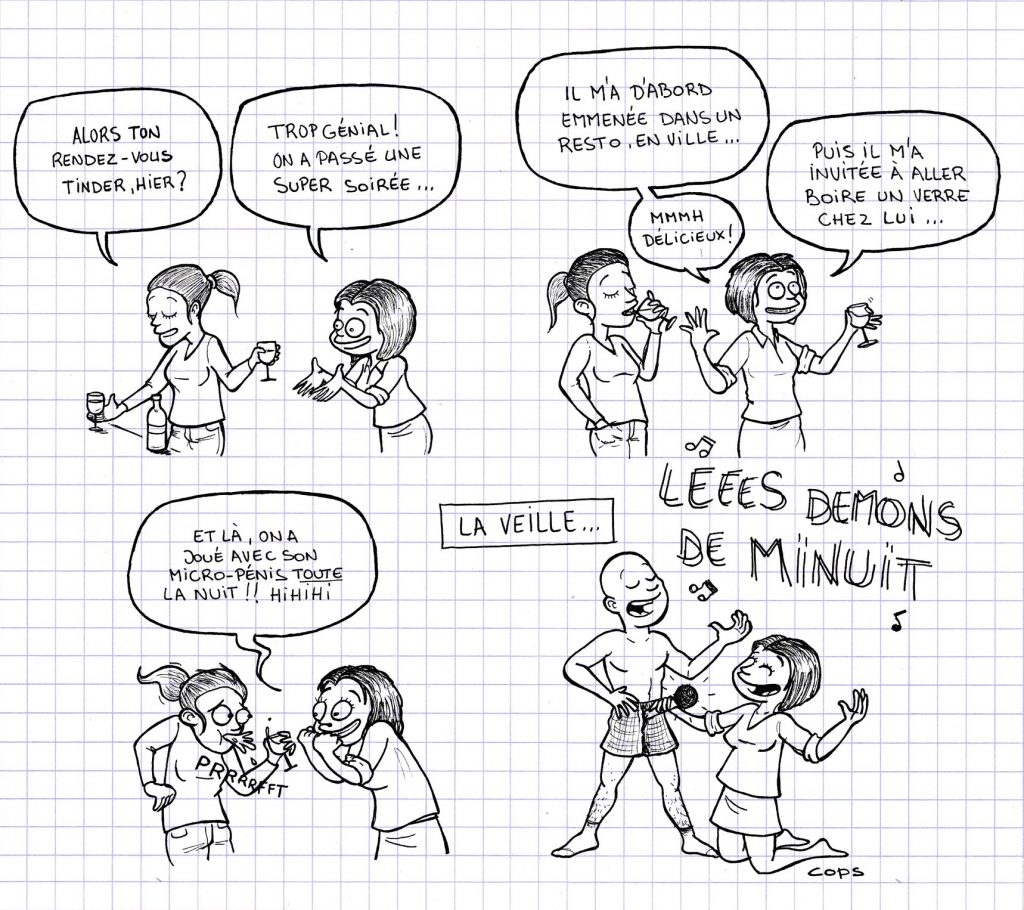 dessin de Cops sur les micropénis