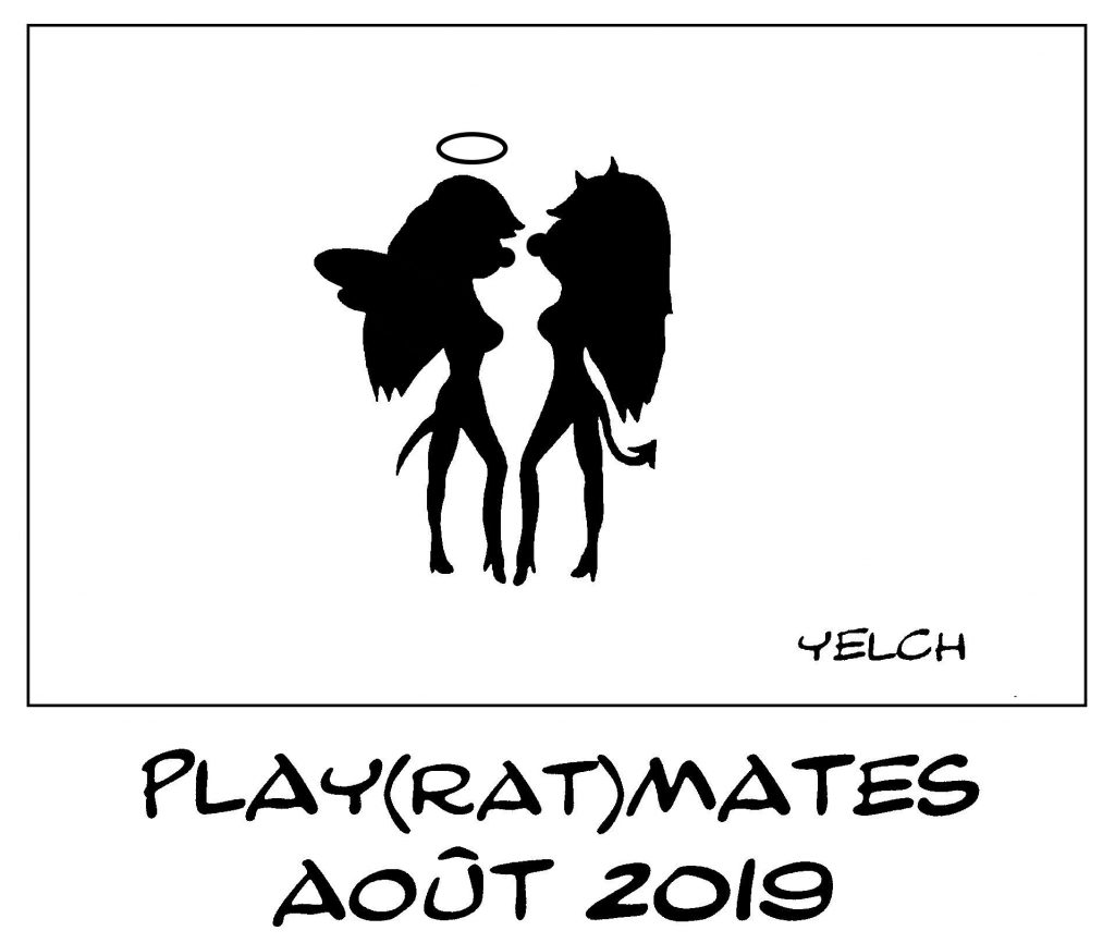 dessin de Yelch sur la playmate du mois