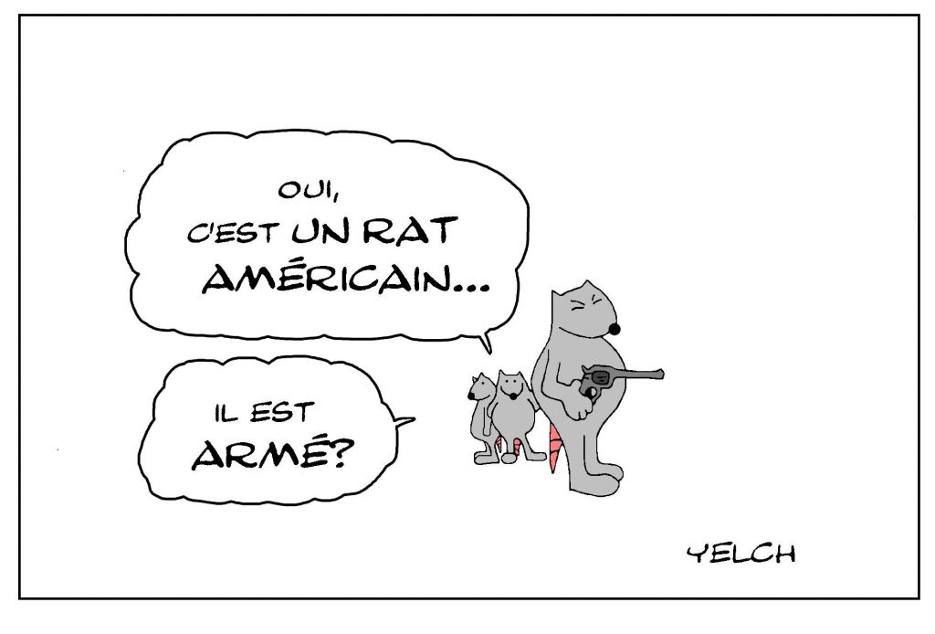 dessin de Yelch sur le problème des armes aux États-Unis