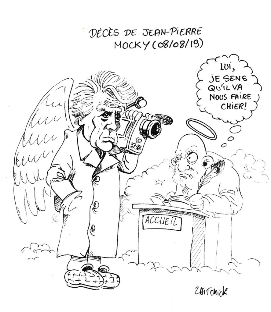 dessin humoristique de Zaïtchick en hommage à Jean-Pierre Mocky