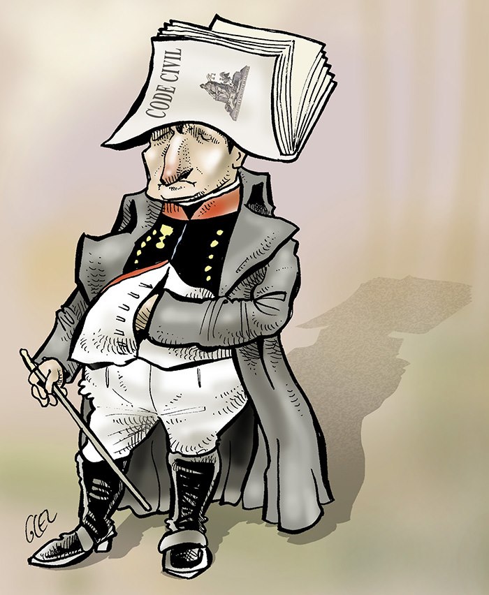 dessin humoristique de Glez sur les 250 ans de Napoléon Bonaparte