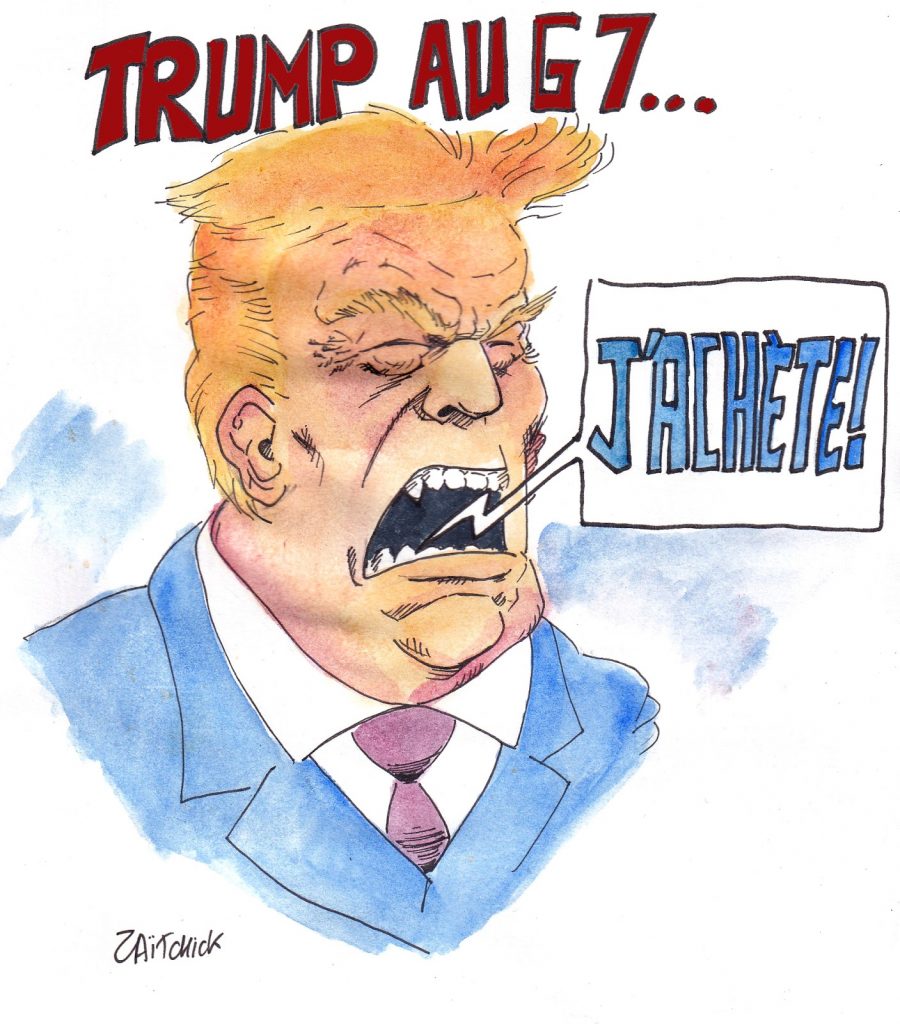 dessin humoristique de Zaïtchick sur la volonté de Donald Trump d’acheter le Groenland