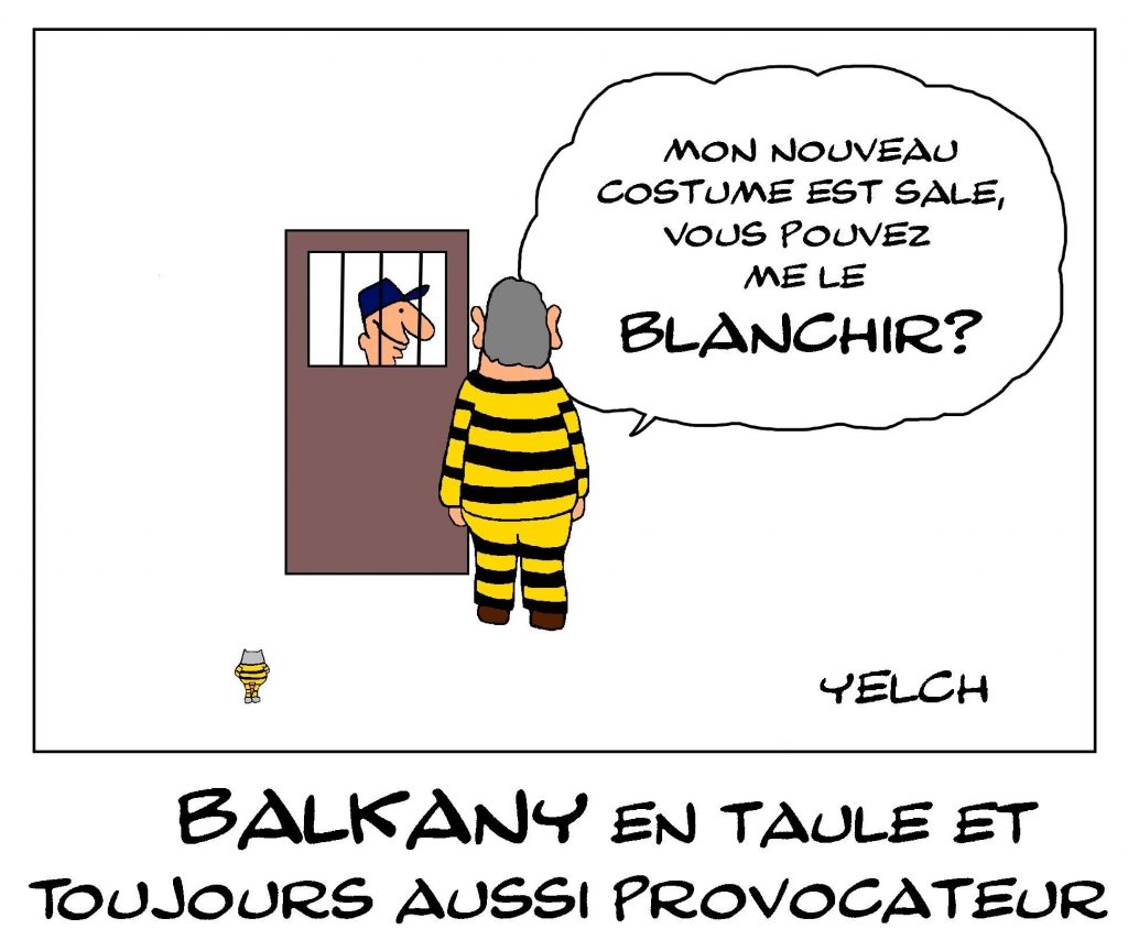 dessin de Yelch sur l’incarcération de Patrick Balkany