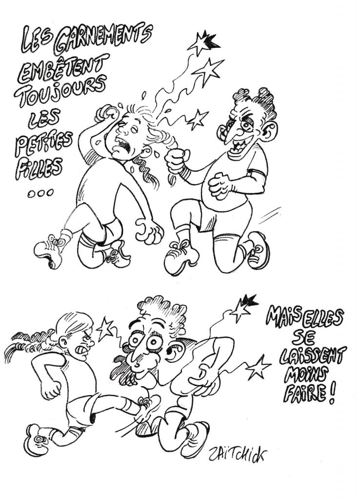 dessin humoristique de Zaïtchick sur les moqueries de Nicolas Sarkozy sur Greta Thunberg à l’université d’été du Medef
