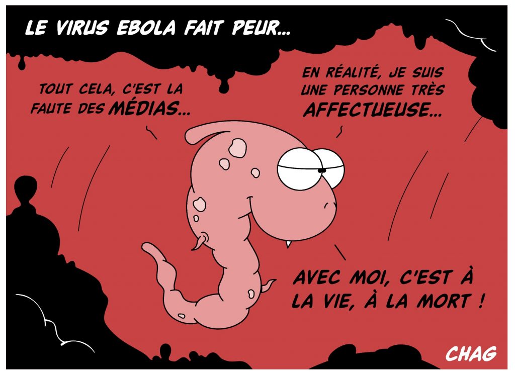 dessin d'humour de Chag sur la peur du virus Ebola