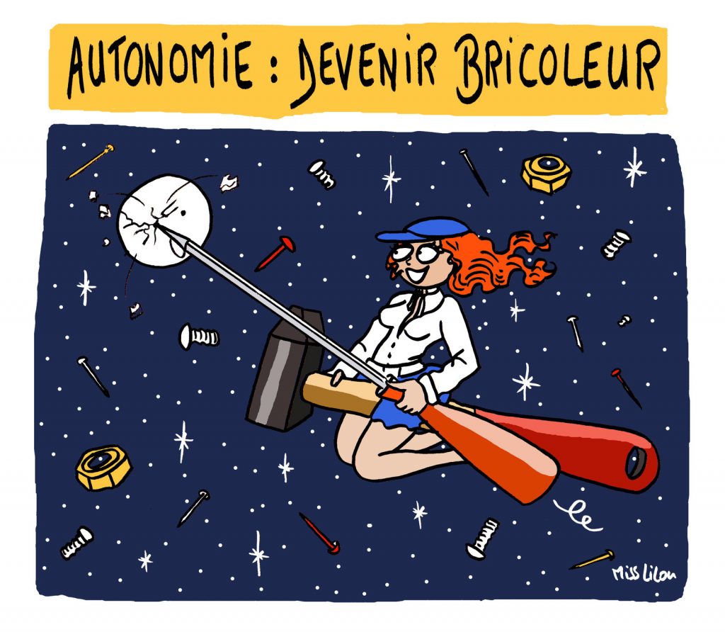 dessin de Miss Lilou sur l’autonomie et le fait de devenir bricoleur