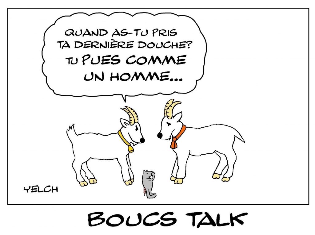 dessin de Yelch sur les odeurs de boucs