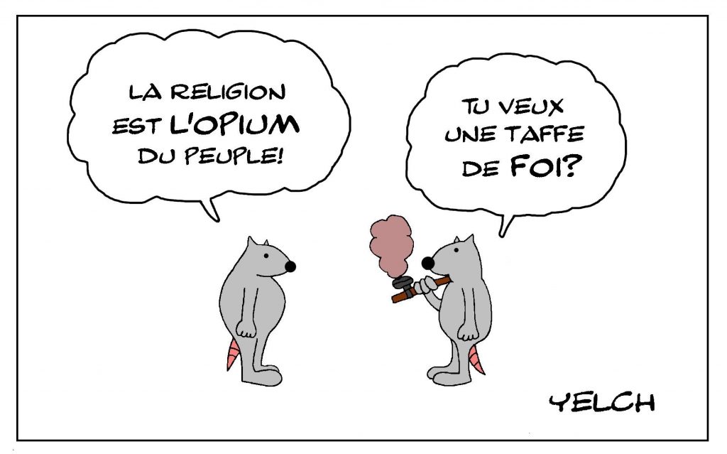 dessin de Yelch sur les religions
