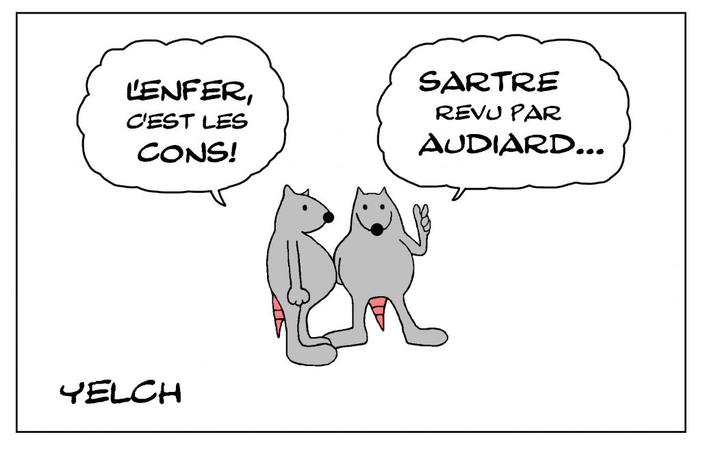 dessin de Yelch sur l’Enfer et les cons