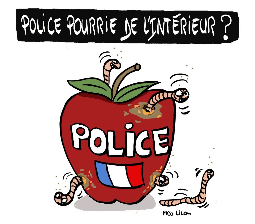 dessin de Miss Lilou sur l’attaque au couteau à la préfecture de police de Paris