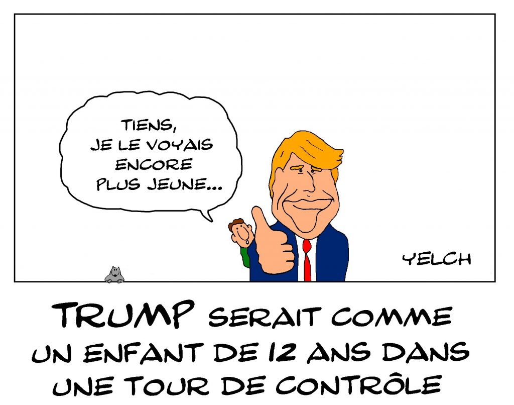 dessin de Yelch sur le livre écrit par un haut fonctionnaire américain sur Donald Trump