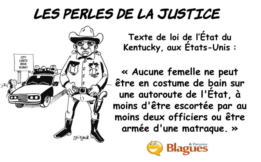 les perles de la justice, les perles des lois américaines