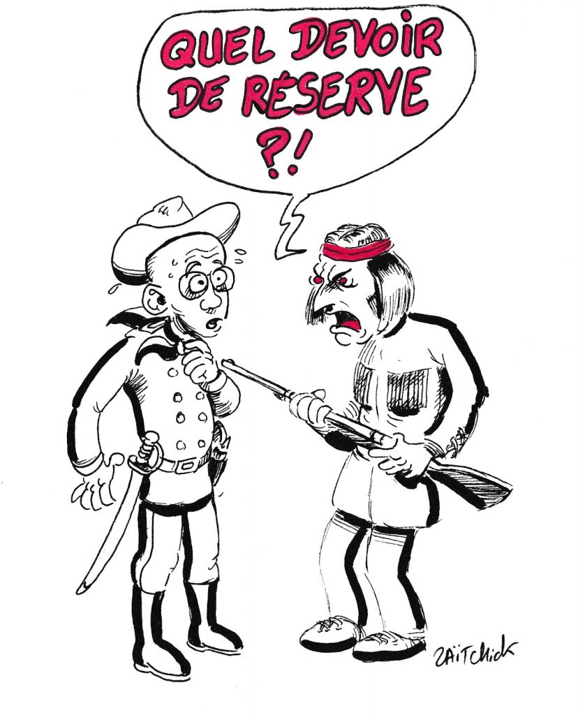 dessin de Zaïtchick sur la réforme de Jean-Michel Blanquer et le devoir de réserve