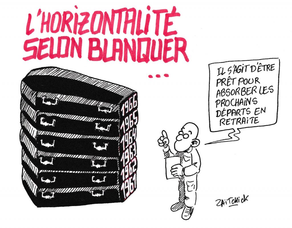 dessin de Zaïtchick sur Jean-Michel Blanquer et les réformes de l’Éducation Nationale