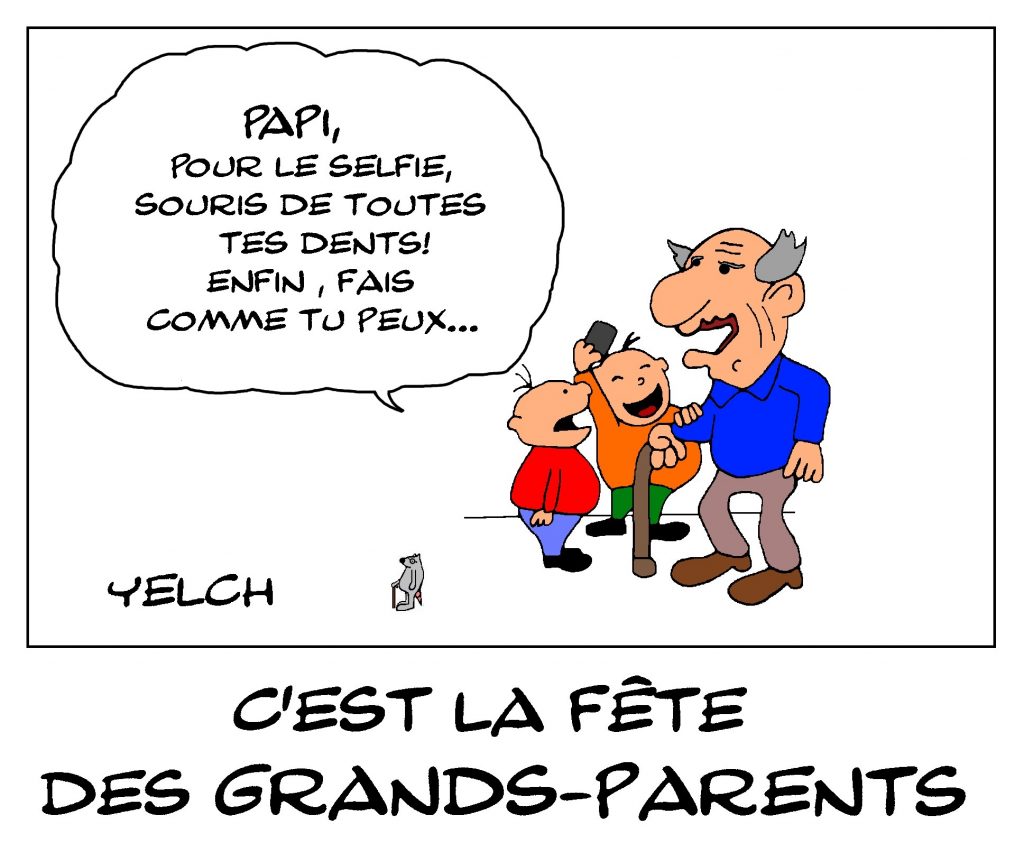 dessin de Yelch sur la fête des grands-parents