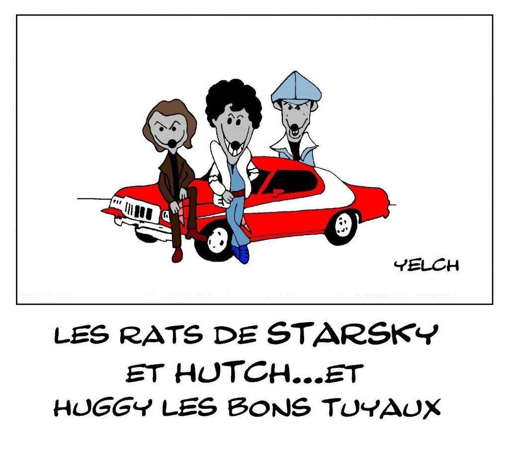 dessin de Yelch sur la série Starsky et Hutch