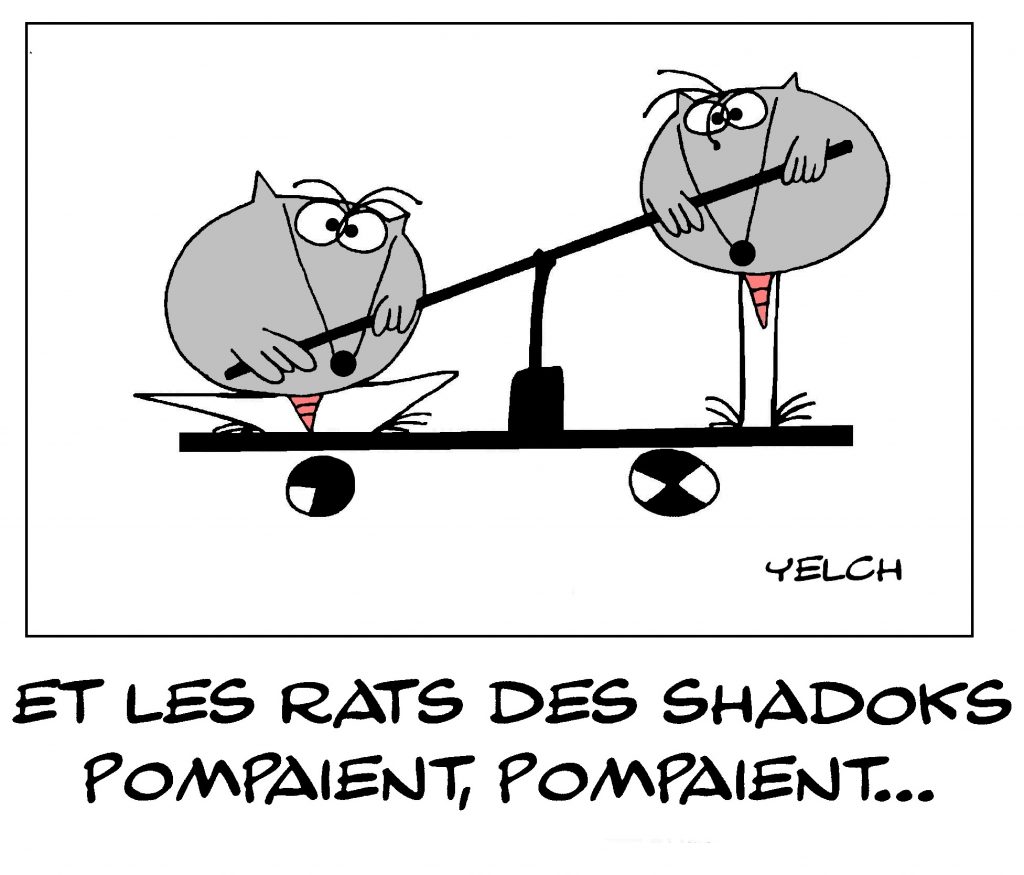 dessin de Yelch sur les shadoks