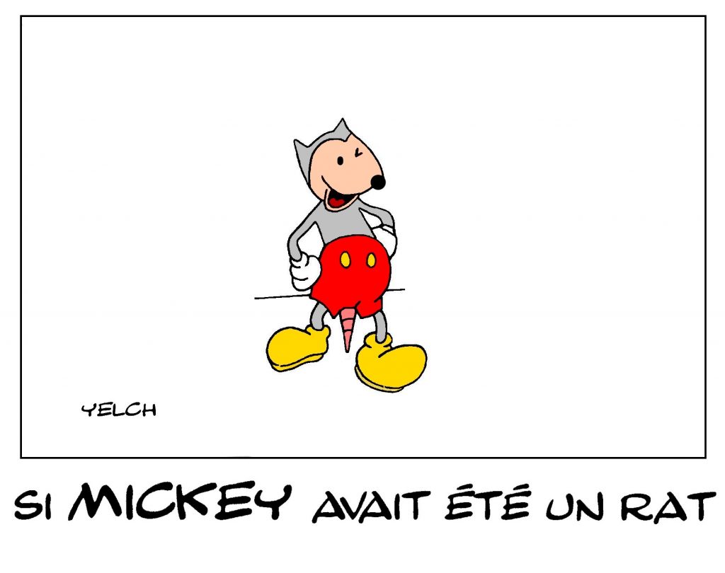 dessin de Yelch sur Mickey Mouse la souris et les rats