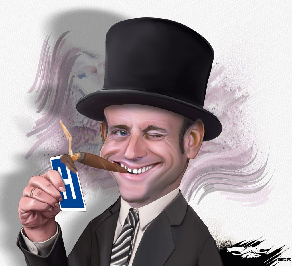 dessin d’actualité humoristique de Jerc sur la réforme de la santé d’Emmanuel Macron