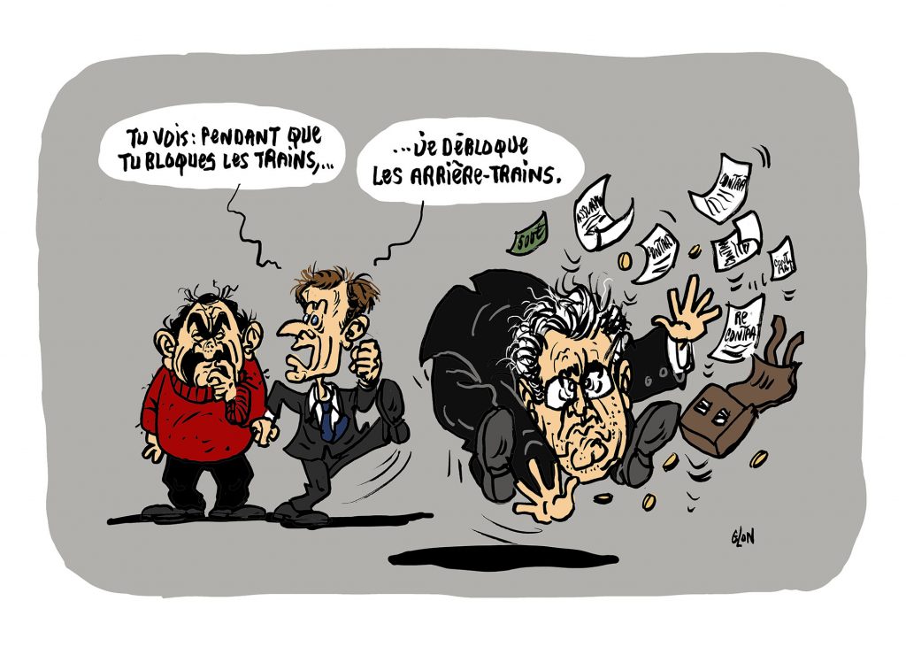 dessin humoristique de Glon sur la démission de Jean-Paul Delevoye