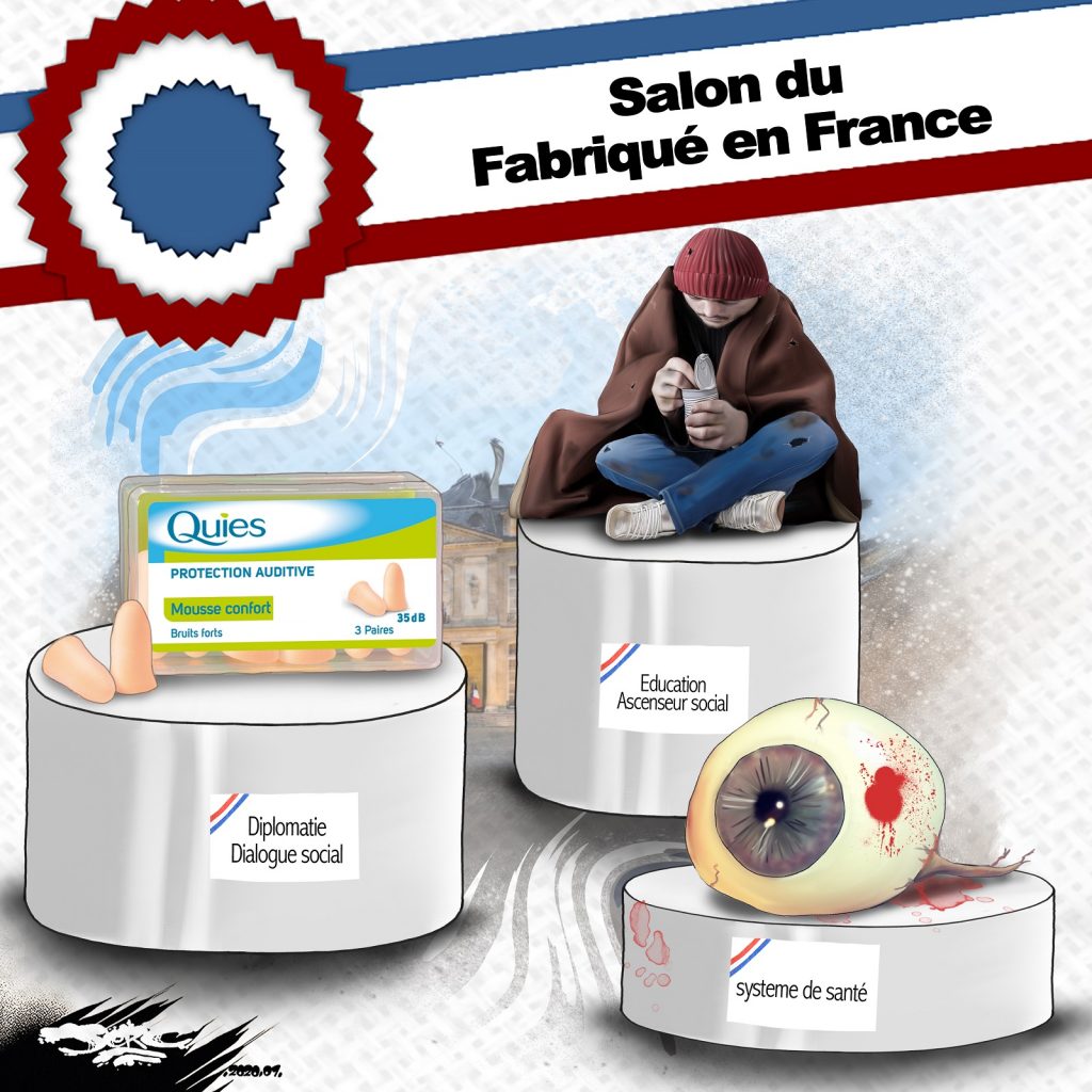 dessin d’actualité humoristique de Jerc sur le salon de la fabrication française