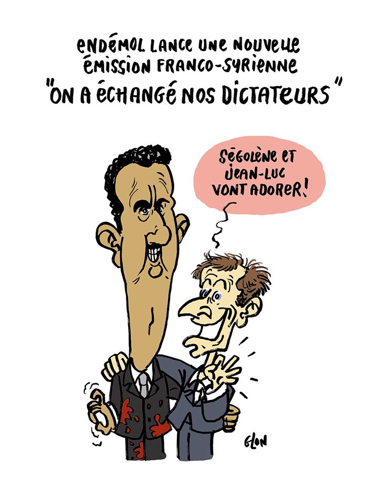 dessin humoristique de Glon sur Ségolène Royal affirmant que la France vit sous un régime autoritaire