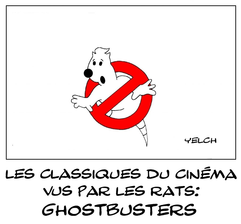 dessin de Yelch sur les classiques du cinéma et Ghostbusters