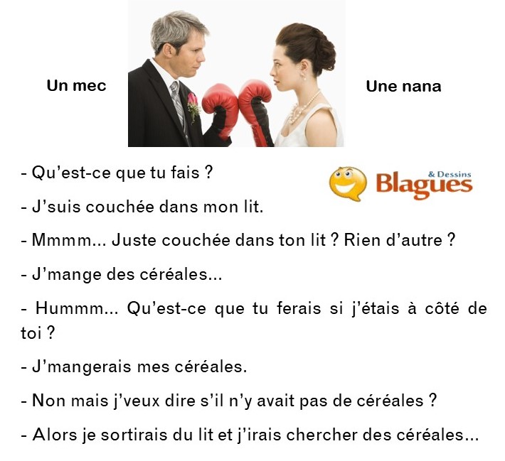 blague illustrée sur la vie de couple et la drague entre un mec et une nana