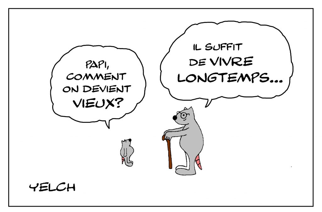 dessin de Yelch sur comment vivre vieux