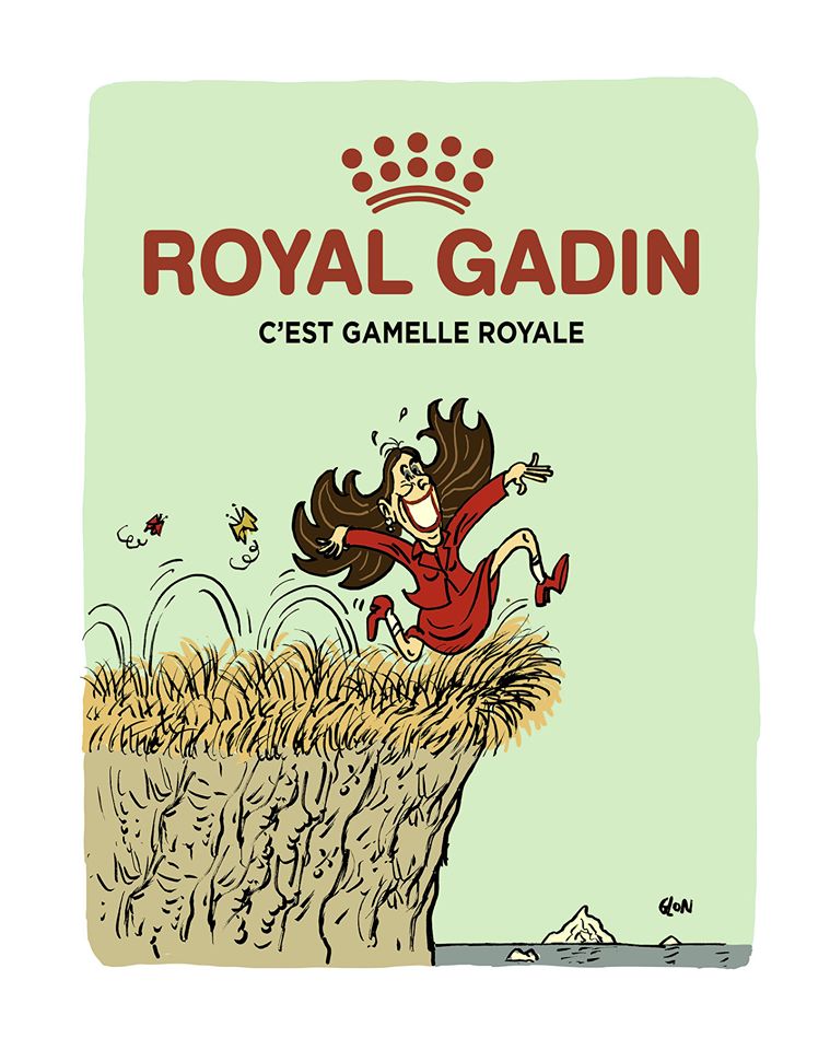 dessin humoristique de Glon sur le licenciement de Ségolène Royal de ses fonctions d’ambassadrice des pôles