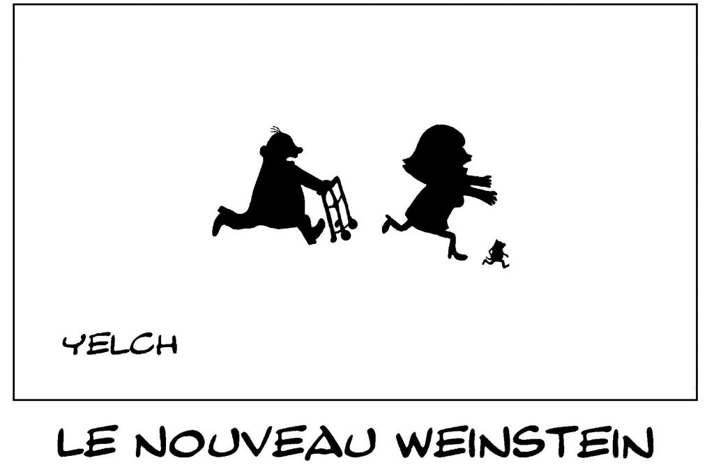 dessin de Yelch sur Harvey Weinstein, le harcèlement sexuel et les agressions sexuelles chez les seniors